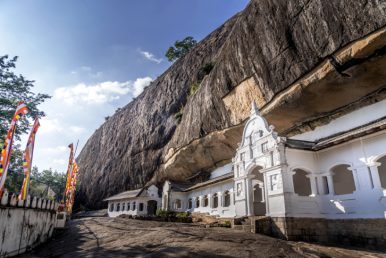 Dambulla Cave Temple or Golden Temple of Dambulla, is a living Buddhist site that is focused on a series of five cave shrines, and world heritage sites, Matale, Sri Lanka